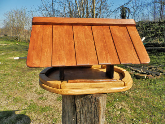 Vogelfutterhaus reine Handarbeit für große Gartenvögel